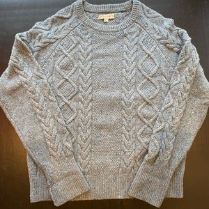 Madewell Donegal Cable Knit Fisherman Sweater
